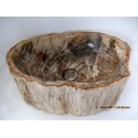 PETRIFIED WOOD ROUND SINK BROWN