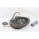 River Stone Sink Cylinder With Faucet Hole