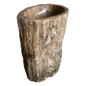 PETRIFIED WOOD PEDESTAL SINK